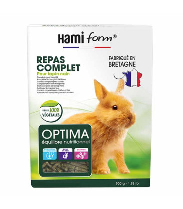 Repas complet lapin nain 900 gr