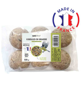 lot de 6 Boules de graisses nature hamiform